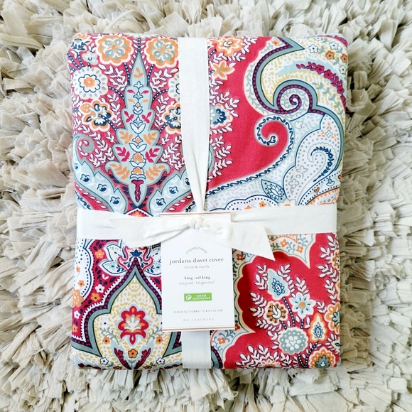 Pottery Barn Bedding Jordana Paisley Percale Duvet Cover Poshmark
